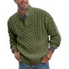 New Sweater Men's Solid Half High Neck Slim Long Sleeve Knitting Sweater