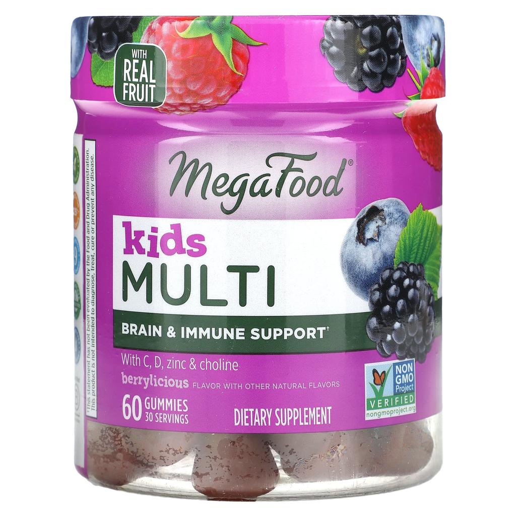 MegaFood Kids Multi, Berilicious, 60 Gummies