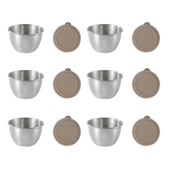 Salad Dressing Container 1.6oz Leakproof Airtight Dip Container with Lids Reusable Stainless Steel Condiment Cups for Lunch Boxes Picnics And Travel