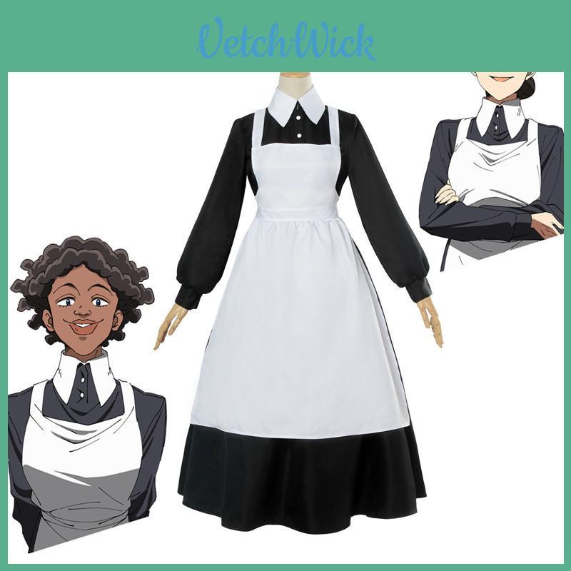 Robe de Maid Élégante Isabella The Promised Neverland Tenue Pour Événements Cosplay Époustouflants