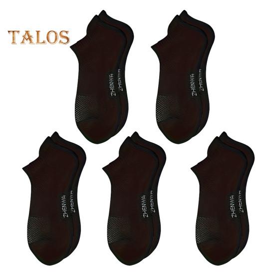 

5 пар унисекс носков, короткие, противоскользящие, однотонные, с хорошей воздухопроницаемостью, с сеткой, баскетбольные носки, амортизация, летние спортивные носки для чёрный