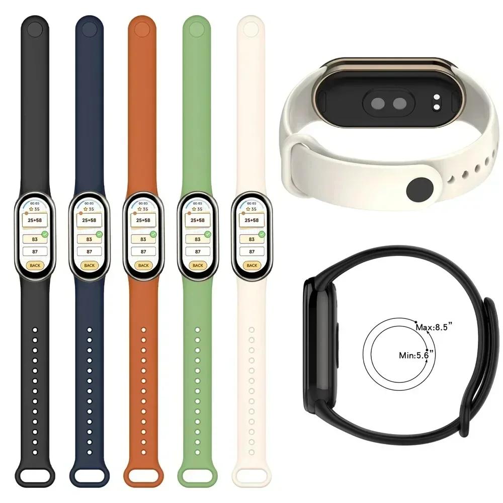 Silikonrem för Xiaomi Mi band 8-8 NFC Sportbälte utbyte miband8 Armband vattentätt smart band 8 klockband Tillbehör