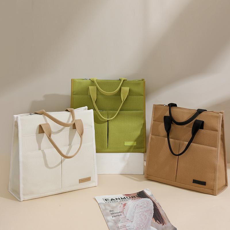 Damenhandtasche Leichte Mehrfachfach-Canvas-Tasche Reise-Pendler-Computertasche