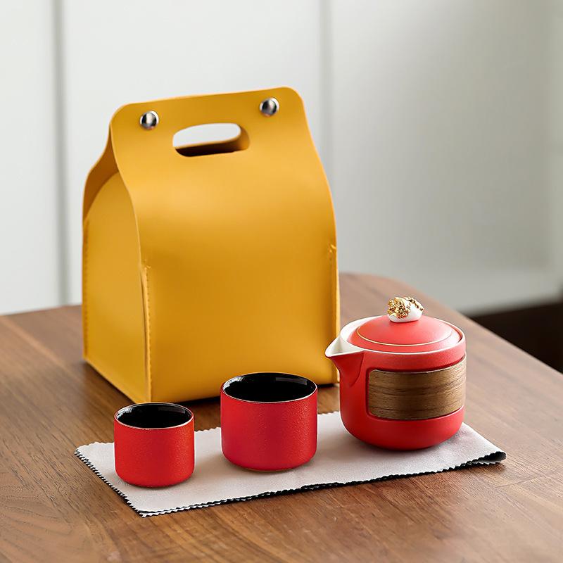 Golden Lion Xianrui, Portable Express Cup, One Pot And Two Cups Of Travel Tea Set, Hotel Enterprise Business Cup Souvenir Customization