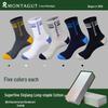 Montagut Men's 7A Anti-Odor 100% Cotton Mid-Calf Socks - Mugwort Essential Oil (5-Pair Pack)