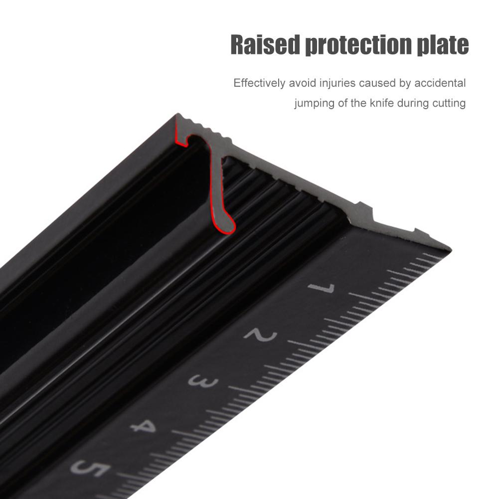 Anti Slip Aluminum Alloy Protection Woodworking Architect Engineer Scale Ruler