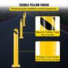 Safety Bollard, 42 Inch Height Bollard Post, 5.5 Inch Diameter Steel Pipe Safety Bollard Post, Yellow Steel Bollard, Steel Safety Bollard with 8