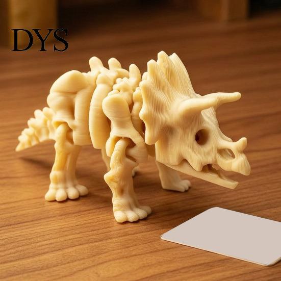Dinosaur Skeleton Model Figurine 3D Printed Dino Bones Figures Mini Poseable Toy for Sand Dig Science Play Party Favors Puzzle