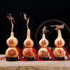 Feng Shui Glückskürbis Hängende Kalebasse Rotes Band Reichtum Gesundheit Verbesserer für Zuhause/Büro Traditionelles Chinesisches Dekoratives Talisman