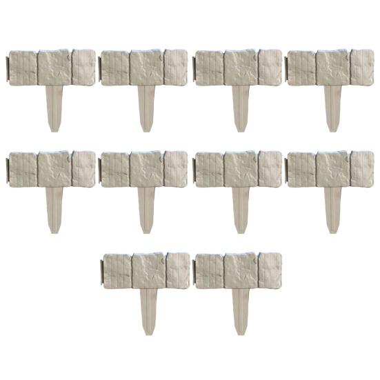Plastic Garden Fence No Dig Garden Edging Panels Landscaping Border Panels Retaining Fence for Flower Beds Lawns Paths