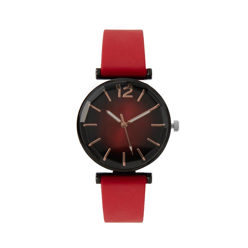 Women s Fashionable Simple Silicone Strap Quartz Watch