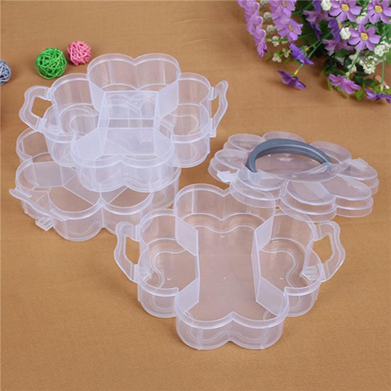 3X 3-Tier Clear Plastic Stackable Organiser Storage Hobby Craft Box Container Jewellery Case - Clear прозрачный 4500₽