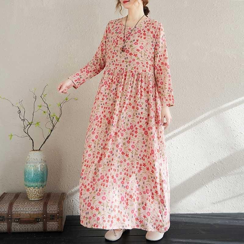 New Vintage Long Skirt Flesh Covering Dresses