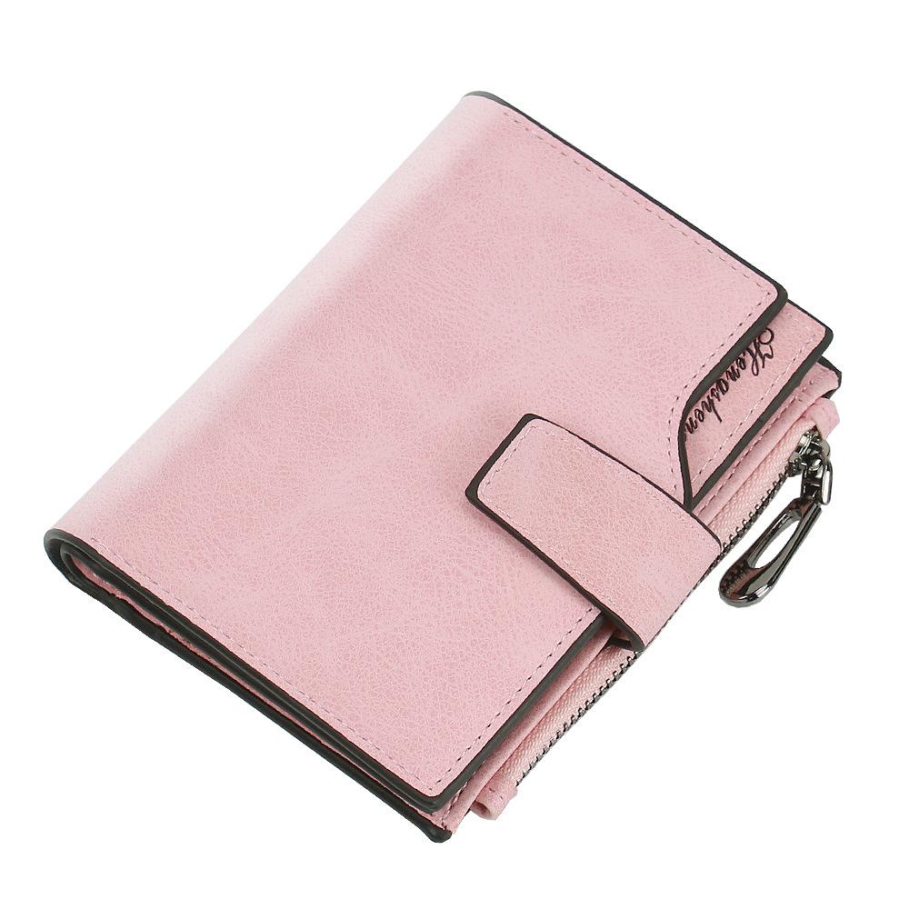 Fashion Women Wallet PU Leather Elegant Lady Wallets Hasp Zipper Design Short Coin Purse ID Card Holder