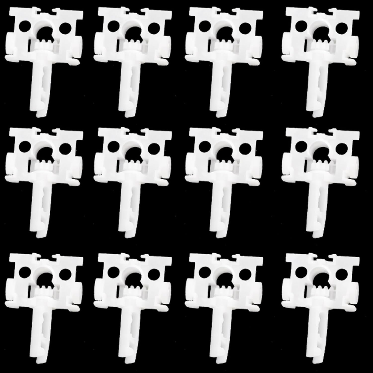 12 PCS Vertical Blinds Repair Kit Carrier with Stem, Vertical Blind Repair Replacement Blinds Vertical Slats for Sliding Glass Doors Carrier Clips