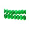 String of 60 Abacus Washer Beads In Tinted Green Jade 8mm Diam