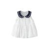 [Pure Cotton] Mini Balabala Girls' Short Sleeve Shirt Cute Sea Style Collar Top 2026 Summer