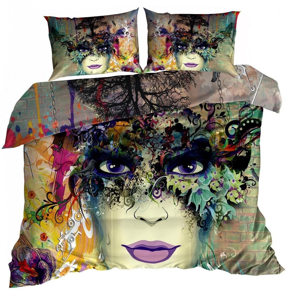 3D cotton satin bedding 140x200cm TREE ON THE HEAD