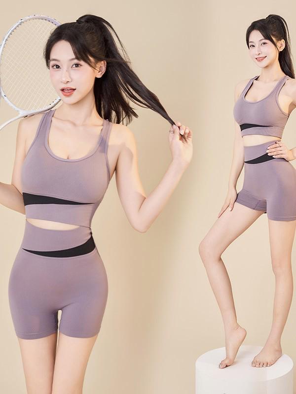 Women's Wireless Shockproof Sports Bra: European & American Quick-Dry Fitness Vest for Running, Yoga, and Beautiful Back Design.