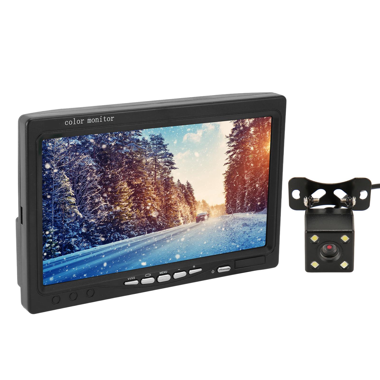 

7-дюймовый TFT LCD цветной монитор заднего вида для автомобиля с ночным видением и ИК-пультом дистанционного управления для резервного копирования автомобиля