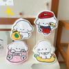 Cute Cartoon Dog Wall-hanging Thick and Super Absorbent Hand Towel Made of Coral Fleece, Small Square Towel for Kitchen and Bathroom