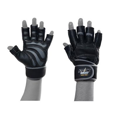 StormCloud FG-3 Leather Gym Training Gloves Black/Grey M
