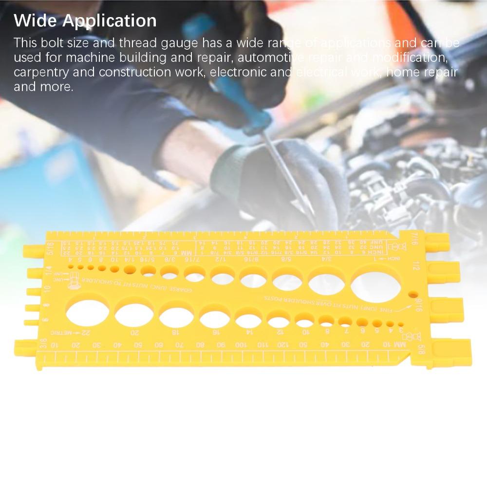 Inch Scale Bolt Measuring Tool Millimeter Scale Nut Bolt Gauge Bolt Thread Gauge  Automotive Use