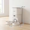 Automatic Cat Feeder Timed Portion Control Pet Food Dispenser with 2 Stainless Steel Bowls