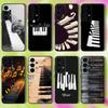 Phone Case For Samsung S25,S24,S21,S22,S23,S30,Ultra,S20,Plus,Fe,Lite,Note,10,9,Music Piano Keyboard 5G Black Cover
