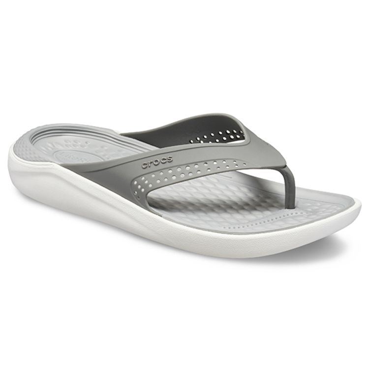 Crocs Literide Beach Flip Flops Men Footwear Gray 205182-06J