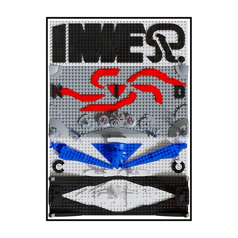 Klassische Vintage-Poster Abstraktes Retro-Bausteine Leinwandgemälde Druck Wandkunst Bild für Wohnzimmer Schlafzimmer Heimdekoration