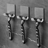4/8Pcs Self-Adhesive Razor Holder Bathroom Wall Mounted Men Shaving Hook Rack Stainless Steel Shower Razor Organizer Holder