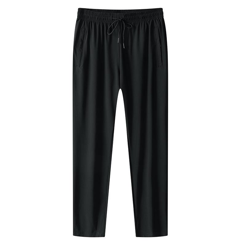 Summer Men's Ice Silk Pants, Sporty Thin Casual Loose Pants