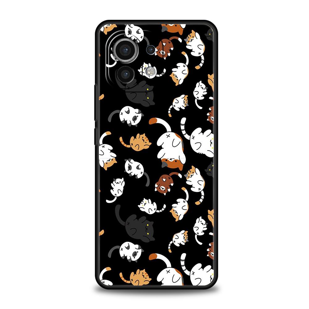 

Мультяшный Чехол для Телефона с Кошкой для Xiaomi Poco F4 F3 X3 X4 X5 GT NFC M3 M4 11 Ultra 12 12T 13 Note 10 Pro Lite 5G Силиконовый Чехол Capas Xiaomi Poco F4 GT