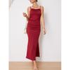 2025 Fashion Elegant Skinny Suspender Fishtail Dress Women Hip Wrap Bodycon Thin Holiday Bodycon Party Long Dress Female Solid Color Clothing
