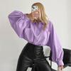Spring Simple Pink Bat Sleeve Lapel Shirt Women's French Commuter Loose Women's Shirt Women's Clothing