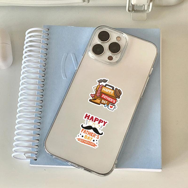 

50 шт. наклейки со словами ко Дню отца для украшения конверта, подарка, чемодана, бутылки с водой, телефона, ноутбука, скрапбукинга