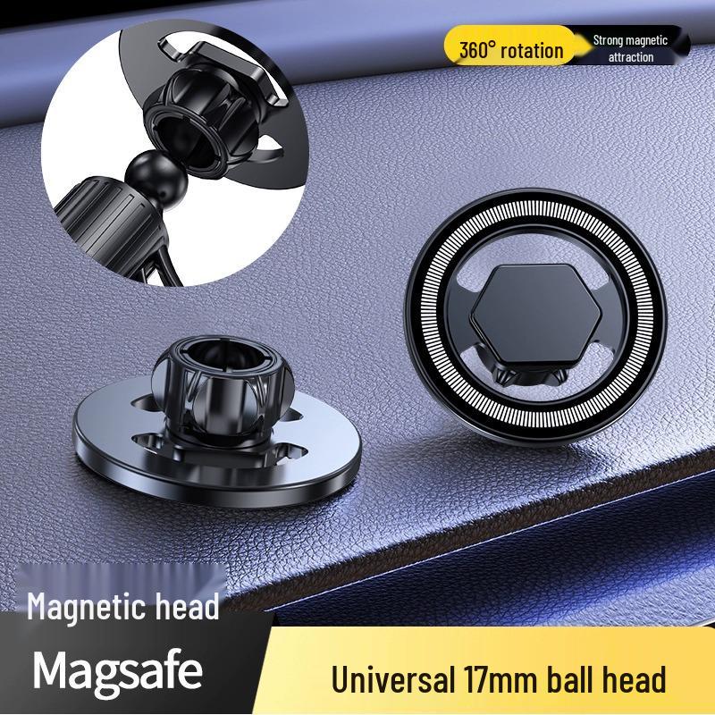 Ice Armor MagSafe Magnetic Phone Holder - Universal 17mm Ball Head for Car & Desktop.