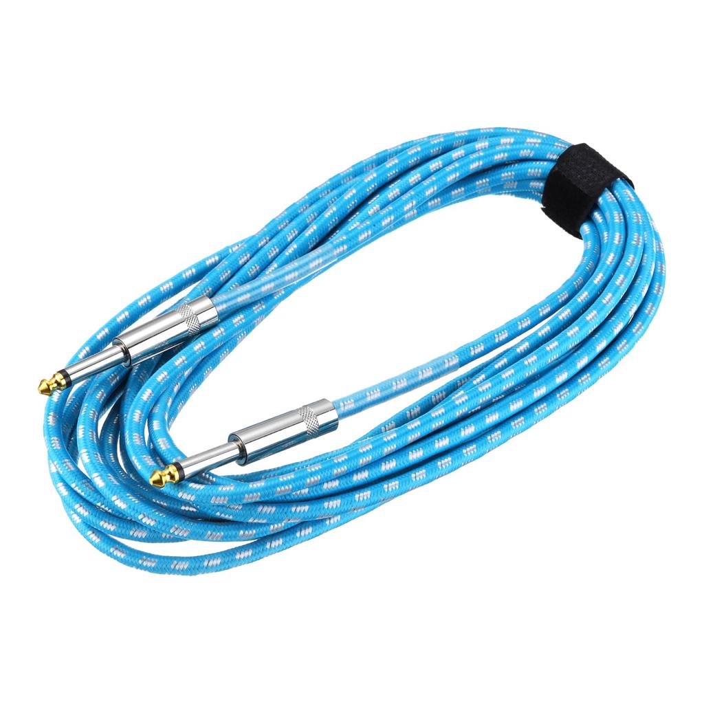 uxcell 20ft Guitar Instrument Cable, 14" to 14" Straight 6.35mm Female to Female Jack Stereo Audio Interconnect Cord, Balanced Line for Guitar and