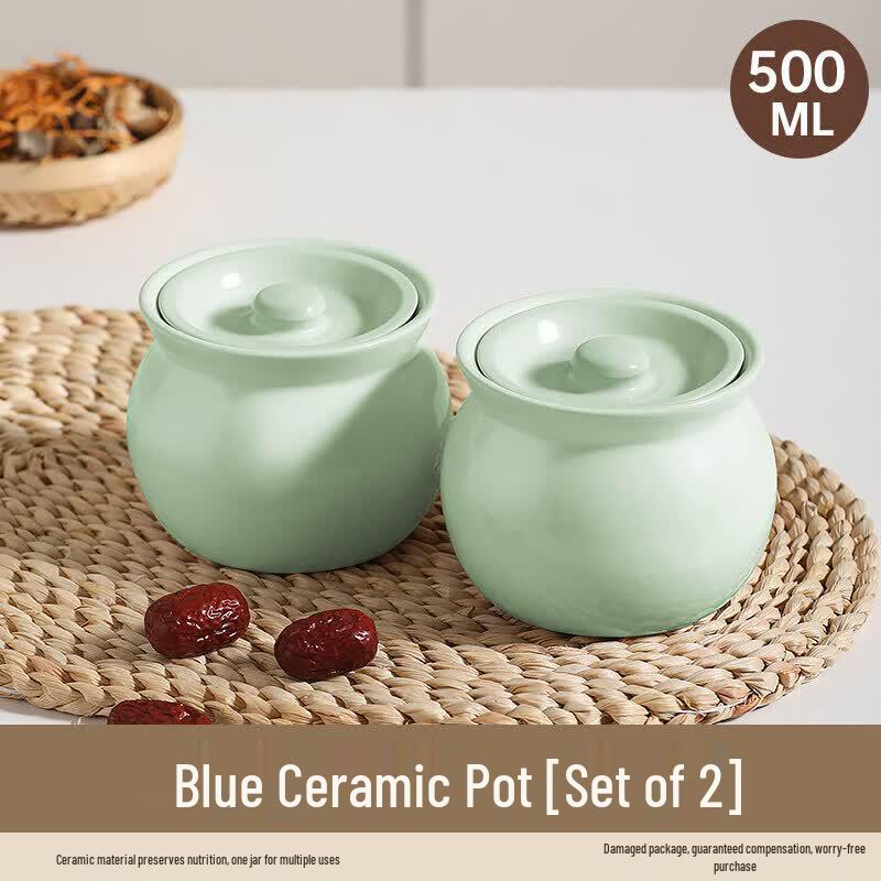 Qiwei Individual Ceramic Stew Pot with Lid