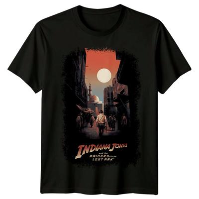 I Predatori dell'Arca Perduta (1981) T-shirt 100% Cotone Ispirata ai Poster dei Film Magliette da Uomo Top Maglietta Retro Unisex