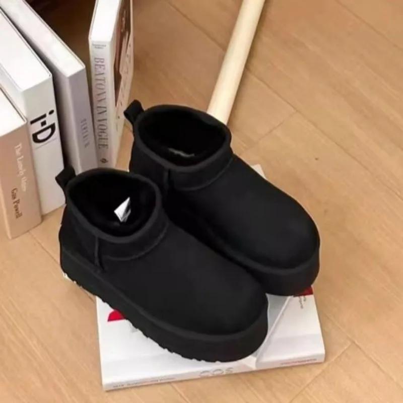 2025 New Women Snow Boots Casual Slip-on Botas Mujer Plush Warm Home Cotton Shoes Classic Winter Thick-soled Women's Ankle Boots