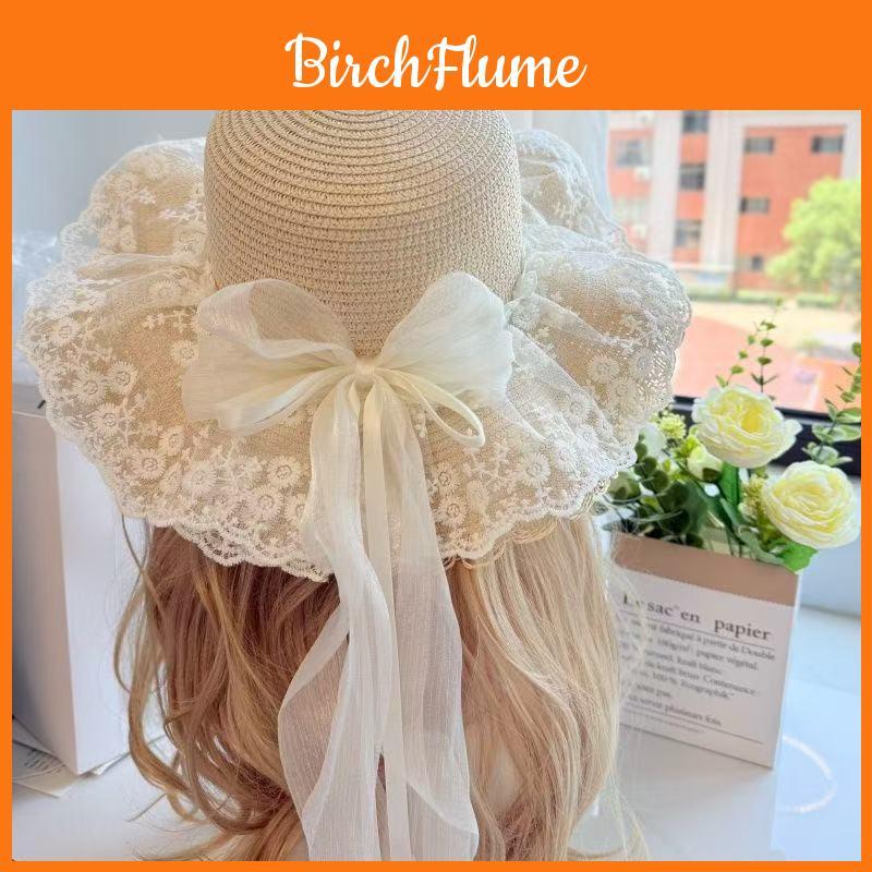 Summer Straw Hat With Large Brim For Sun Protection And Beach Travel