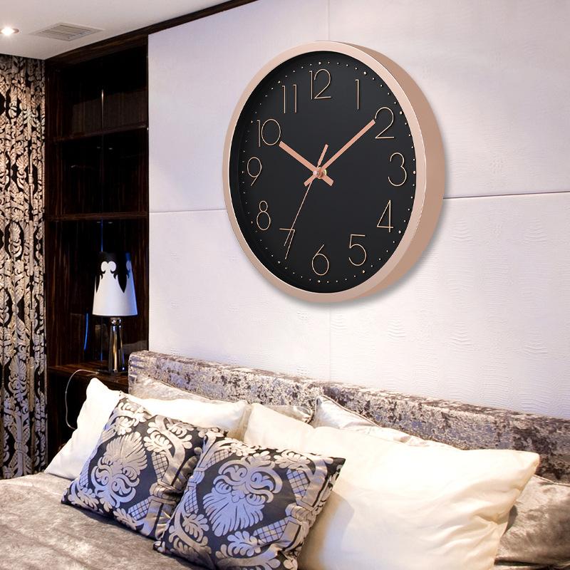 12 Inch 30CM Silent Wall Clock, Creative and Fashionable, Three-dimensional Digital Minimalist Clock for Home Living Room