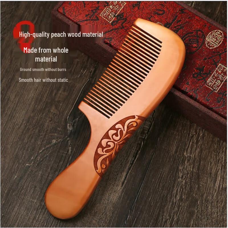 Антистатическая расческа для волос Moshen из персикового дерева