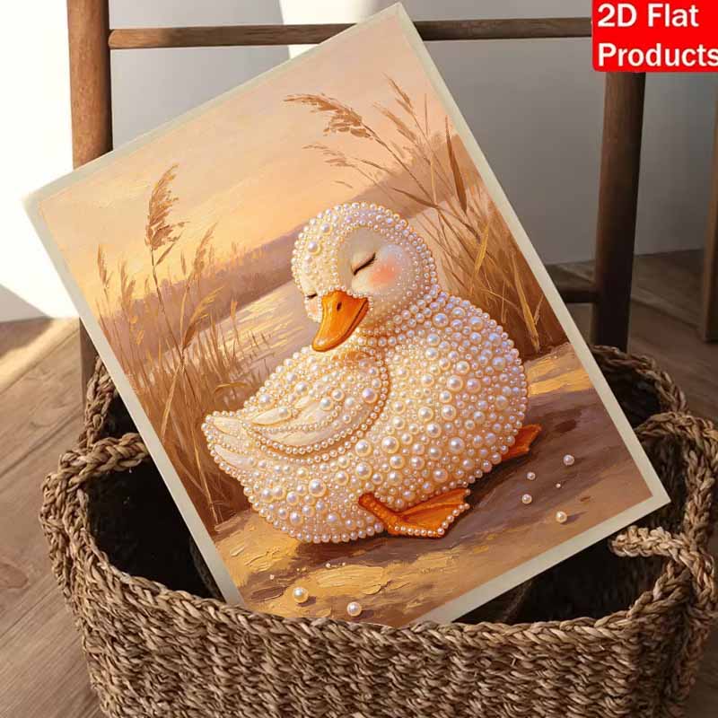 Pearl Painting Kit Cute Duck Animal DIY Home Decoration Painting