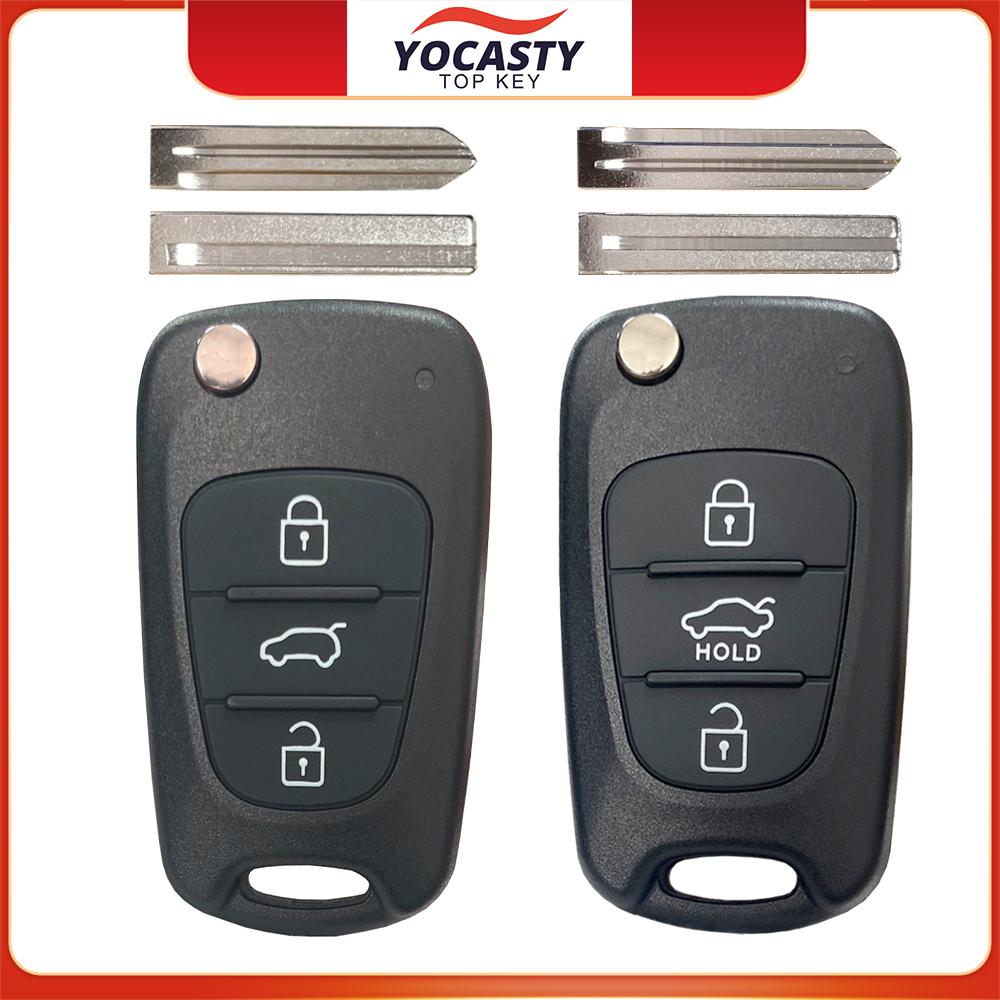 For Kia K5 Verna Picanto Sportage For Hyundai I20 I30 Ix35 I35 Solaris Rio Elantra Accent 3Button Remote Flip Car Key Shell Case
