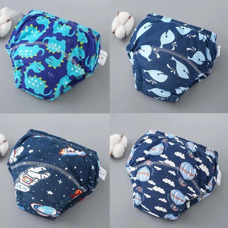 Baby Waterproof Diapers Pee Shorts Underwears Reusable Soft Cotton Toddler Potty Training Pants for Boys Girls Baby Nappies