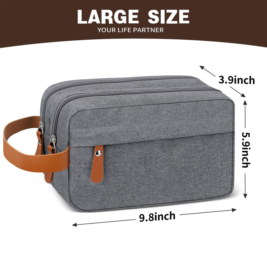 Men'S Toiletries Bag, Waterproof Travel Bag With Handle For Toiletries, Shaving Bag For Business Travel Toiletries Accessories