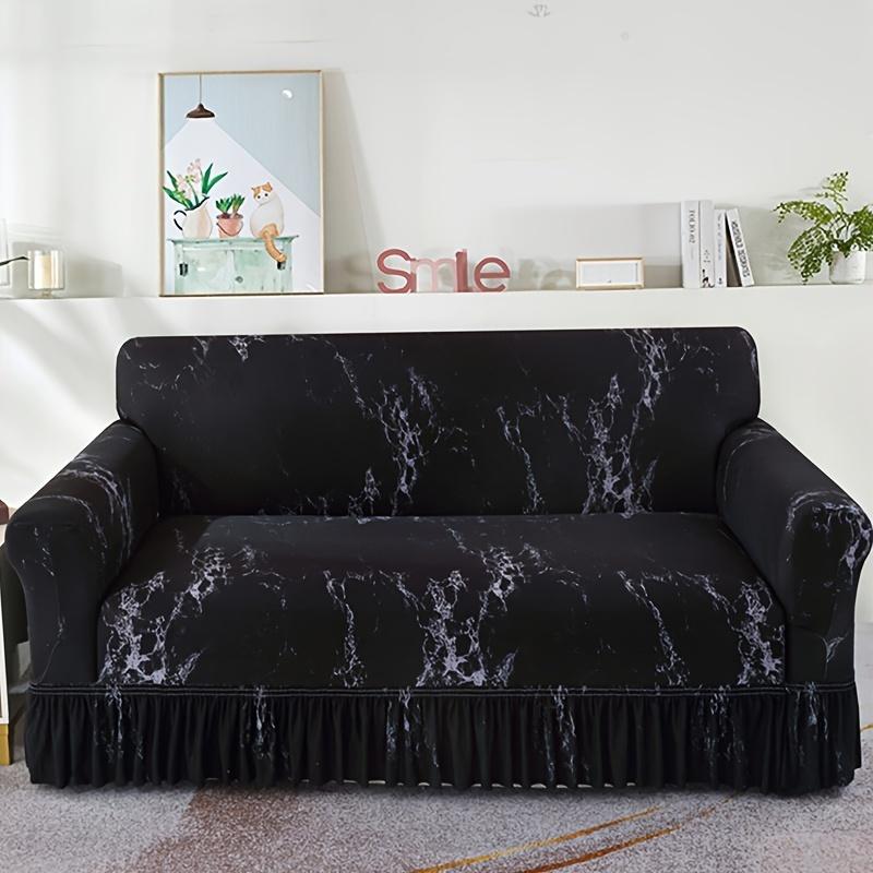 1/2/3/4 Seater Stretch Sofa Cover Elastic Printed Sofa Cover With Skirt Non-slip Armchair Slipcover for Living Room Hotel 1Pcs